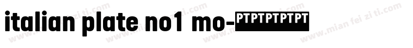 italian plate no1 mo字体转换